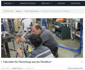 MUCquerbeet-Fahrräder für Flüchtlinge