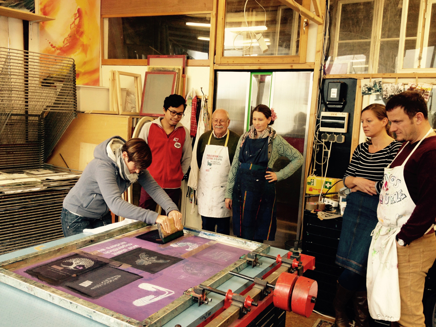 Siebdruck Siebdrucken Workshop Kurs München