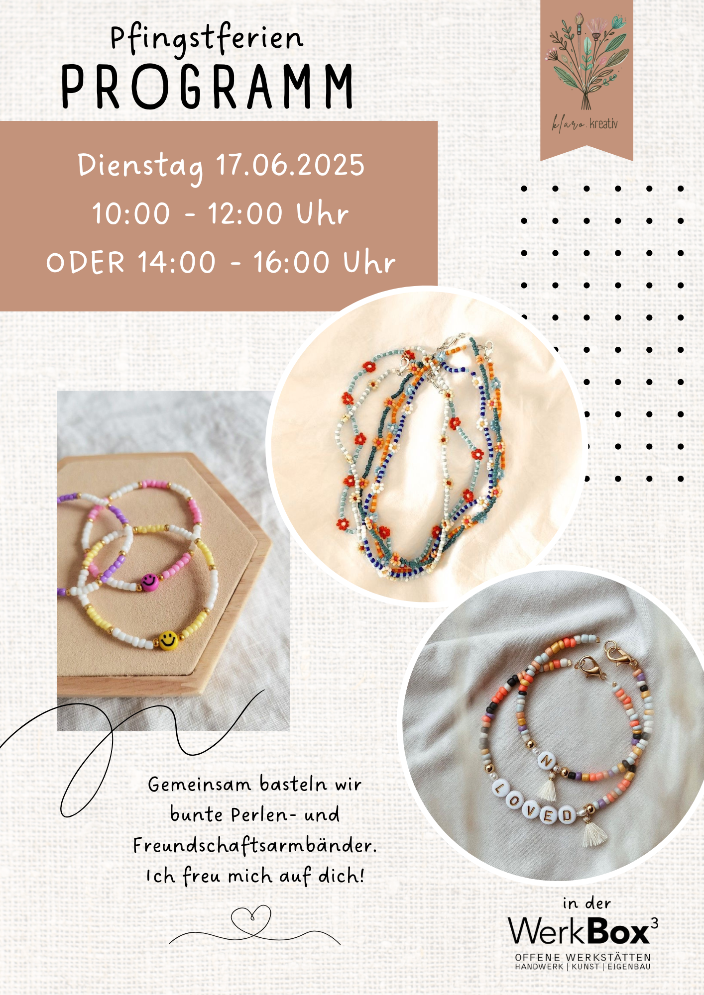 Bänder & Perlenzauber – Perlen - und Freundschaftsarmbänder basteln