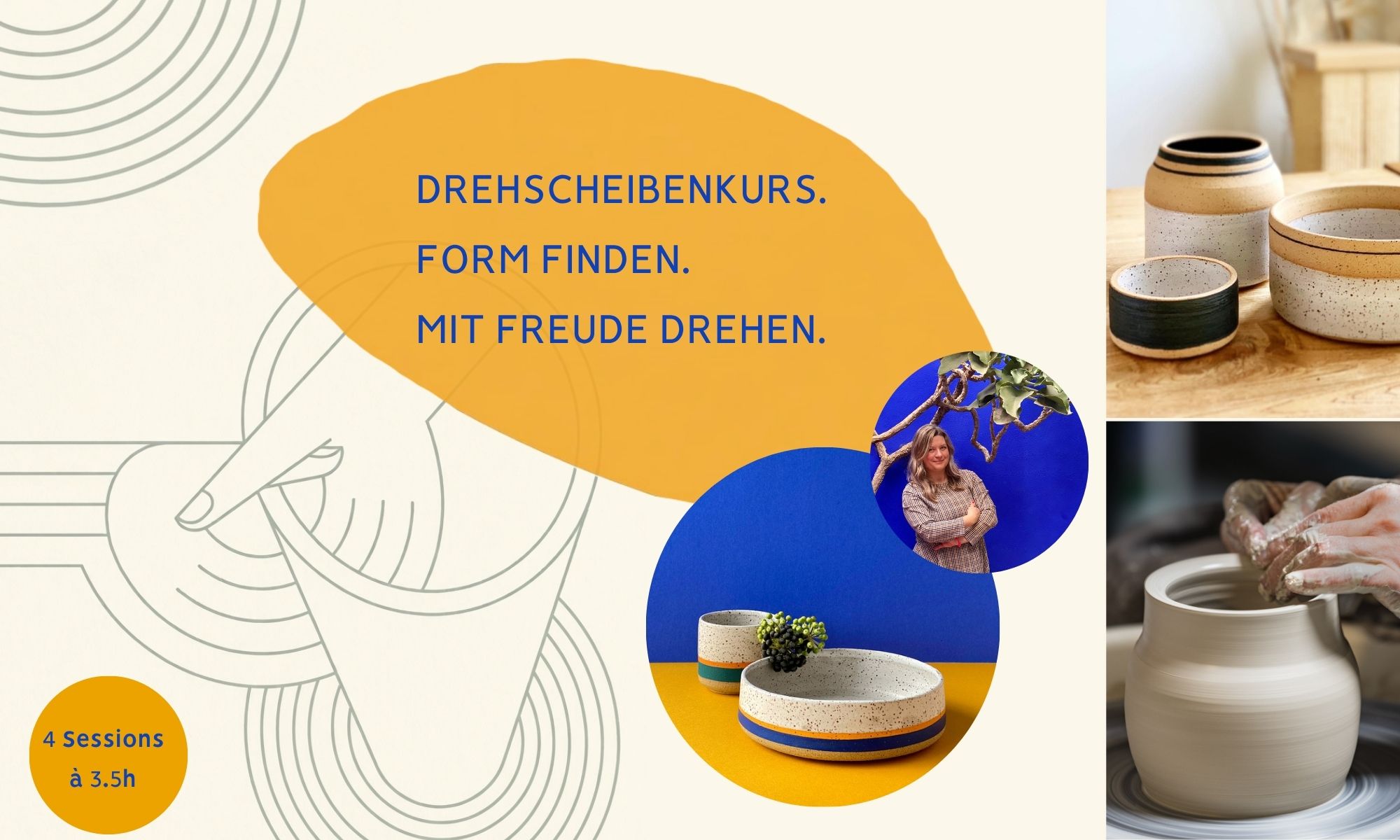 Töpferscheibenkurs: Form finden. Mit Freude drehen. 4 Sessions. Teil 4